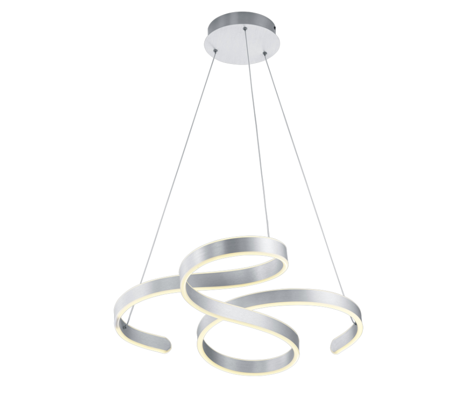 Φωτιστικό Κρεμαστό 72cm Μέταλλο Brushed Aluminium LED 48w 3000K 5600lm Trio Lighting Francis 371310105