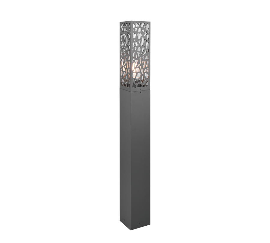 Φωτιστικό Κολωνάκι Εξ.Χώρου IP44 10xH100cm 1xE27 Stainless Steel Anthracite Trio Lighting Cooper 407360142