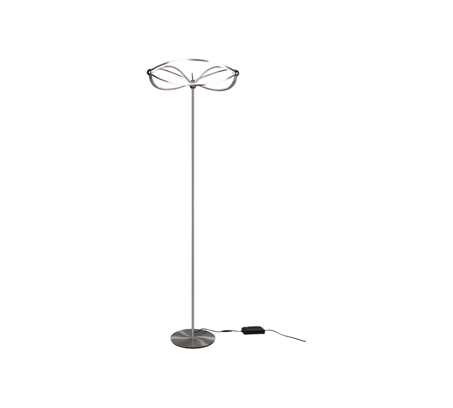 Φωτιστικό Δαπέδου Nickel Matt 52xH175cm  LED 31w 3000K 4100lm Trio Lighting Charivari 421210107