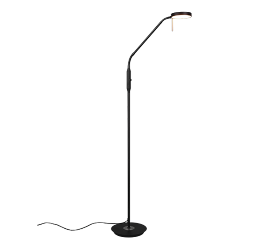 Φωτιστικό Δαπέδου Black Mat 25xH145cm Led 12w 2300-3000-4000K 1400lm Trio Lighting  Monza 423310132