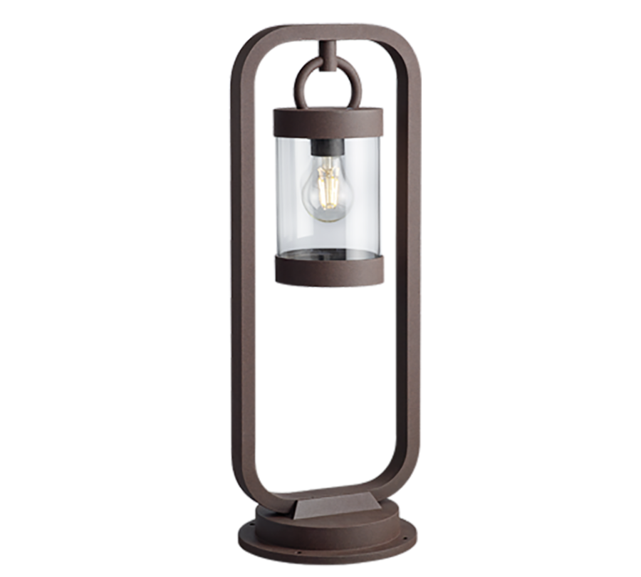 Φωτιστικό Κολωνάκι Φαναράκι 23xH60cm IP44 1xE27 Trio Lighting Αλουμίνιο Rusty Trio Lighting Sambesi 504160124