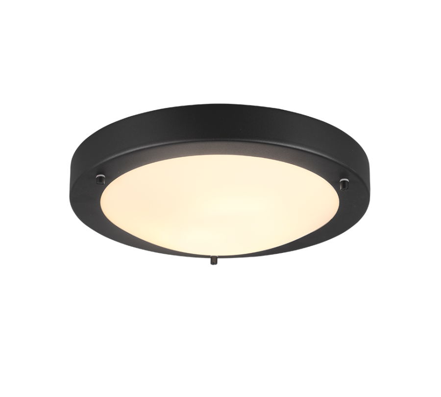 Πλαφονιέρα IP44 31xH8cm 1xE27 Μέταλλο Μαύρο Ματ Trio Lighting Condus 6801011-32