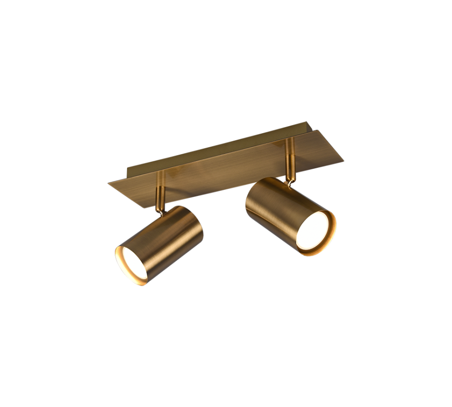 Σποτ Δίφωτο Κινητό Old Brass 30xH15cm 2xGU10 Trio Lighting Marley 802400204