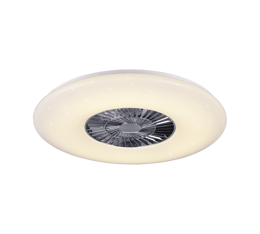 Ανεμιστήρας Οροφής Χρωμέ 75cm Led 58,2w 3000-5500K 6000lm Trio Lighting Visby R62402906