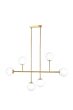 SE 110-6 PRATO PENDANT BRASS GOLD WITH 6 OPAL GLASSES Φ15 Γ4 HOMELIGHTING 77-4491