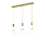 Κρεμαστό Φωτιστικό Brass Mat 82xH150cm LED 3x8w 3x900lm 3000K Switch Dimmer Trio Lighting Madison 342010308