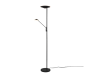 Φωτιστικό Δαπέδου Black Mat 30xH180cm Led 30w 2700-3000-4000K 3500lm Sensor Dimmer Trio Lighting Brantford 425610232