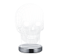 Skull Διακοσμητικό Φωτιστικό 3D Illusion LED σε Ασημί Χρώμα Trio Lighting R52461106