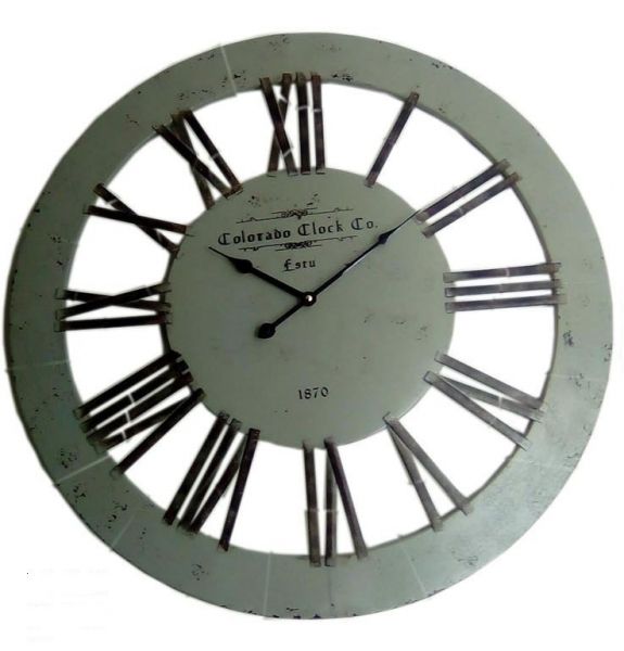 Ρολόι Επιτοίχιο 68cm Αντικέ Iron Colorado Clock Etoile NN-168