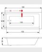 Μπανιέρα Ακρυλική 180*80 εκ.Sirene Cubic CUB18080 