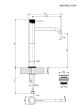 Μπαταρία Νιπτήρος Ψηλή Αναμεικτική με βαλβίδα Clic Clac Inox Armando Vicario Industrial 512041-110