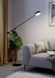 Φωτιστικό Επιδαπέδιο Μαύρο-Λευκό 23xW121,5xH160cm Led 3000K 2210lm Ρυθμιζόμενο Eglo Clavellina Eglo Clavellina 900354