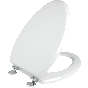 Κάλυμμα Λεκάνης WC Polyester B.T Λευκό 43-49x36cm Οπές 11-20cm Ideal Standard Capri-Cesame Erica-Fenise Elvit 0099 