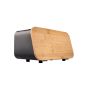 Ψωμιέρα Μεταλλική Μαύρη με Καπάκι 34,5x19x17cm Estia Home Art Bamboo Essentials 01-12861