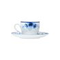 Φλυτζάνι Καφέ 100ml Πορσελάνη με Πιατάκι Estia Home Art Blue Rose 07-16142