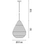 Φωτιστικό Κρεμαστό Ø37xH200cm 1xE27 Rattan Ψάθα Φυσικό Eurolamp 144-33019