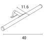 Φωτιστικό Μπάνιου L40xW11,6xH5,3cm Led 6w 3000K 480lm 230V IP20 Νίκελ-Λευκό Eurolamp 145-21505