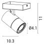 ΣΠΟΤ ΜΠΑΡΑ ΜΟΝΗ GU10 ΛΕΥΚΗ/ ΜΑΥΡΗ Eurolamp 145-25006