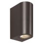 Απλίκα Επίτοιχη IP54  Up-Down  L9,5xW7xH15cm 2xGU10 220-240V 50/60Hz Black Plastic+ABS Eurolamp 145-82065