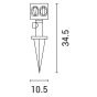 Πρίζα Κήπου Καρφωτή Διπλή IP44 L10,5xW10,5xH34,5cm max 2000w 16A, 220-240V Eurolamp 147-16900