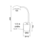 LED Φ/Σ ΓΡΑΦΕΙΟΥ 5W 4000Κ ΜΟΛΥΒΟΘΗΚΗ ΡΟΖ 230V Φ11ΧΗ49CM HULLEN ACA 16035LEDPK