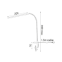 LED ΓΡΑΦΕΙΟΥ 5W 4000Κ ΑΦΗΣ ΛΕΥΚΟ+ΣΠΙΡΑΛ+ΣΦΙΓΚΤΗΡ 230VΗ85,5CM DELGADO ACA 16055LEDWHC