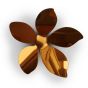 Bronze Flowers 3D διακοσμητικά αυτοκόλλητα πολυπροπυλενίου Ango 24015