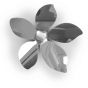 Silver Flowers 3D πολυπροπυλενίου Ango 24017