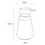 Dispenser Δοχείο Κρεμοσάπουνο Πορσελάνη 400ml Seaskin Conical Black 362330219