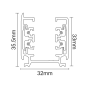 ΡΑΓΑ 4 ΚΑΛΩΔΙΩΝ 1m ΛΕΥΚΗ ACA 4W1MW