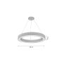 Κρεμαστό Φωτιστικό D60cm Led 68w 3CCT by switch on base Λευκό Inlight 6073-60-WH