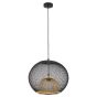 SE21-BG-40 LANDER BLACK & GOLD METAL GRID PENDANT E4 HOMELIGHTING 77-8228