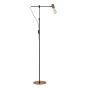 SE21-GM-39 ADEPT GOLD MATT & BLACK FLOOR LAMP 1Β1 HOMELIGHTING 77-8277