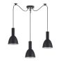 SE21-BL-4-BL3-MS2 ADEPT TUBE Black Pendant Black Metal Shade+ HOMELIGHTING 77-8549