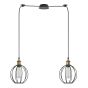 SE21-BR-10-BL2-GR2 MAGNUM Bronze Metal Pendant Black Metal Grid with Black Fabric Cable+ HOMELIGHTING 77-8713