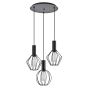 SE21-BL-4-3BL-GR12 ADEPT FLEX Black Pendant Black Metal Grid+ HOMELIGHTING 77-8905