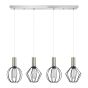 SE21-NM-4-4BL-GR12 ADEPT FLEX Nickel Matt Pendant Black Metal Grid+ HOMELIGHTING 77-8922