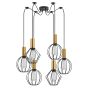 SE21-GM-4-BL6-GR12 ADEPT FLEX Gold Matt Pendant Black Metal Grid+ HOMELIGHTING 77-8938