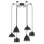 SE21-BL-B10-BL6-MS12 ADEPT FLEX Black Metal Shade Pendant+ HOMELIGHTING 77-8958