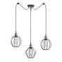 SE21-BR-10-BL3-GR12 MAGNUM FLEX Bronze Metal Pendant Black Metal Grid+ HOMELIGHTING 77-8969