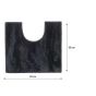 Πατάκι Λεκάνης Μπάνιου Πολυεστερικό 45x50cm Sealskin Doux Dark Grey 800116