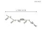 Σποτ Ράγα Εξάφωτη L105,5cm 6xGU10 Νίκελ Σατινέ Eglo Buzz-Led 92599