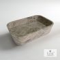 Νιπτήρας Μπάνιου Επιτραπέζιος 60x38 εκ. Emperador Pale Marble Fossil Gaia DS60-524