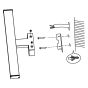 Φωτιστικό Απλίκα IP44 L400xH40mm Led 11w 1400lm Αλουμίνιο Χρωμέ Eglo Pandella 1 96064