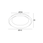 ΟΡΟΦΗΣ Φ/Σ LED 48W 3000K 4610LM ΜΑΥΡΟ ΜΕΤΑΛΛΙΚΟ D61XH8,5CM DIANA ACA BR71LEDC61BK