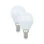 LED BALL E14 230V 7W 3000K 220° 520Lm Ra80 DUO PACK ACA G45714WWP