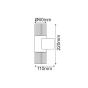 UP-DOWN CLEAR 2W LED 3000K 230V GREY ACA HA5504A