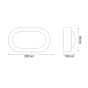 ΑΠΛΙΚΑ ΜΑΥΡΗ ΙΡ54 Ε27 max.60W  280 x 185 x 96mm  RAL C0026 ACA HI4022BMS