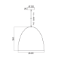 ΜΕΤΑΛΛΙΚΗ ΚΑΜΠΑΝΑ 1XE27 ΛΕΥΚΗ Φ40χΗ36cm OTHELLO ACA KS183240W