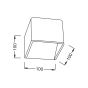 ΛΕΥΚΗ ΑΠΛΙΚΑ LED UP-DOWN CUBE 1X3W 230V 3000K 25000hrs NEPHELE ACA L35037